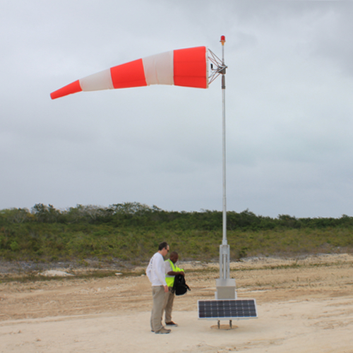 solar LED wind cone installed by Aviation Renewables