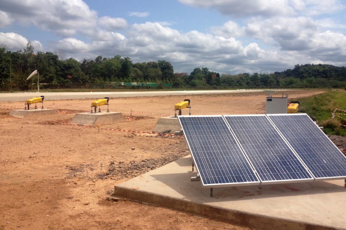 LED PAPI lights installed in Lao PDR by Aviation Renewables