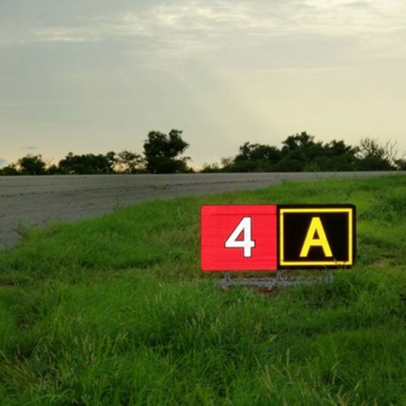 Flying Field Sign Solar LED Airfield Signs - Aviation Renewables