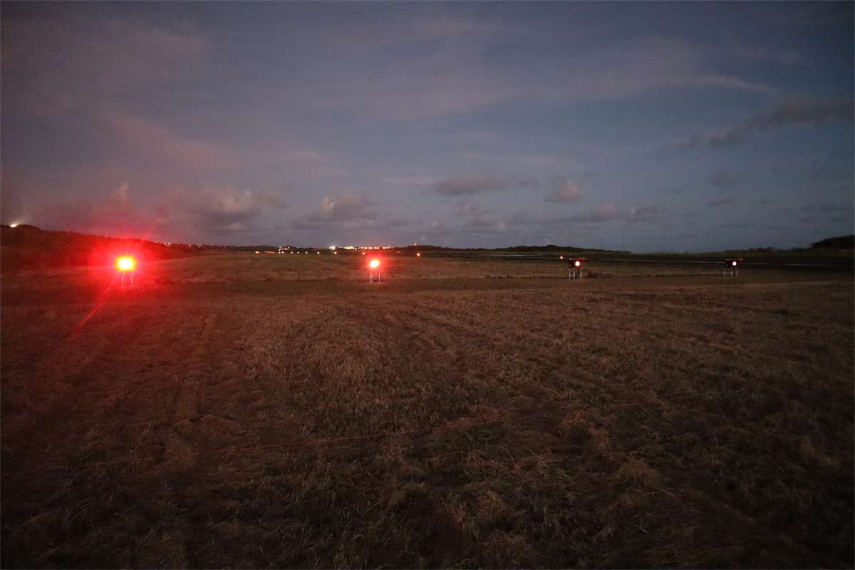 LED-PAPI-System-Installed-at-International-Airport-by-night