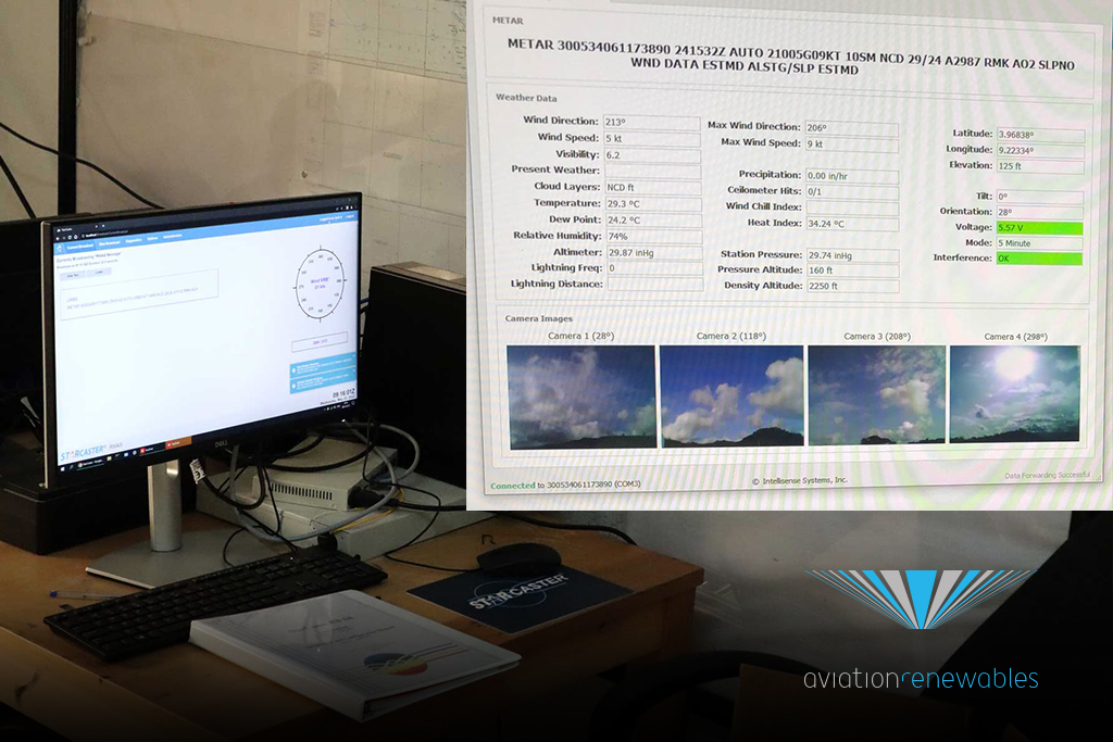 Weather reporting System supplied and installed by Aviation Renewables