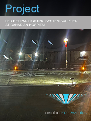 LED Helipad Lighting system supplied by Aviation Renewables