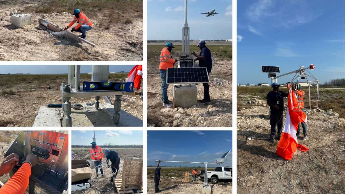 Installation process of solar windsocks and wind cones