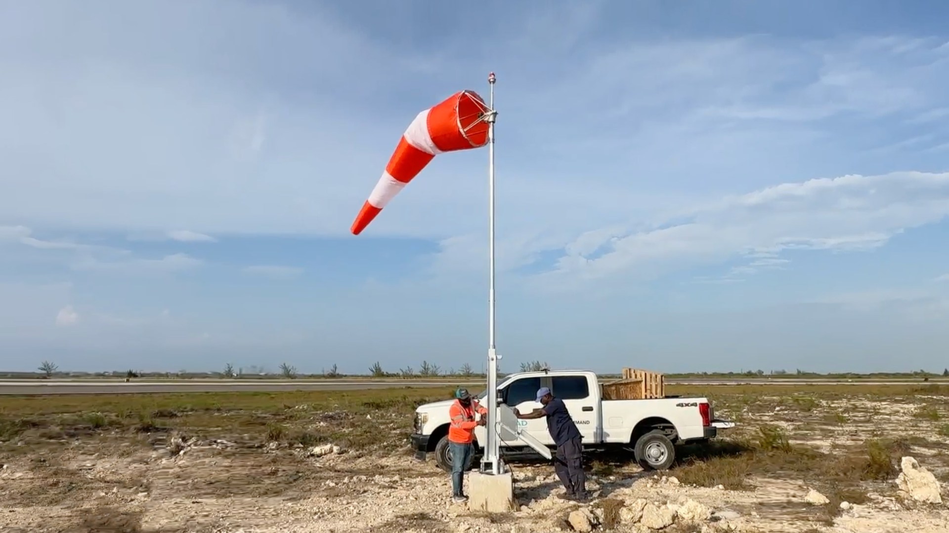 Installation process of solar windsocks and wind cones