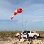 Installation of solar wind cones and windsocks at Caribbean Intl Airport