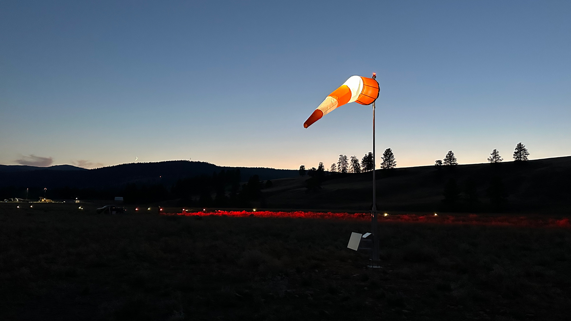 Solar Wind Cone Upgrades at Princeton Aerodrome - Solar Wind Cone Illumination